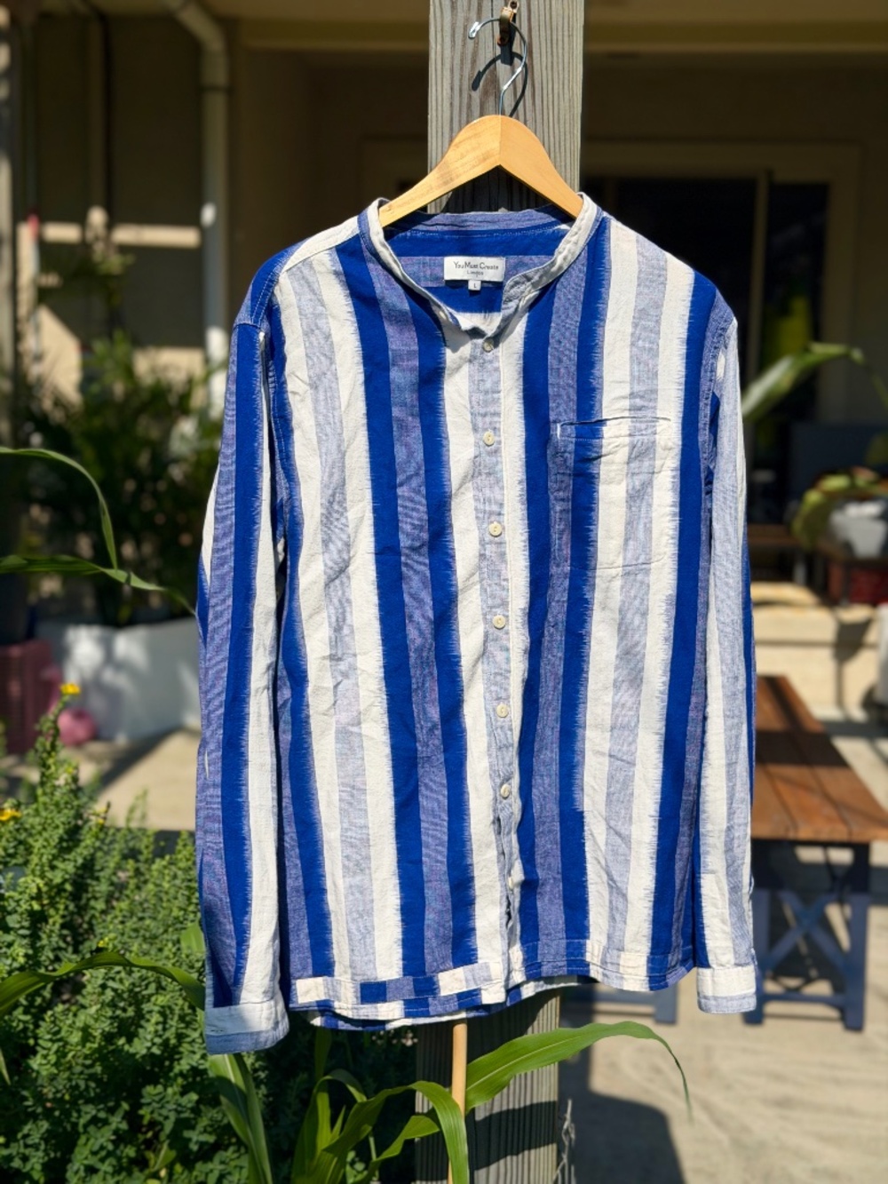 Banded Colar Woven Shirt from YMC